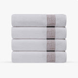 Pera 4 Pieces Turkish Bath Towels Set