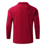 Quarter-Zip Long-Sleeve Ribbed Polo