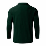 Quarter-Zip Long-Sleeve Ribbed Polo