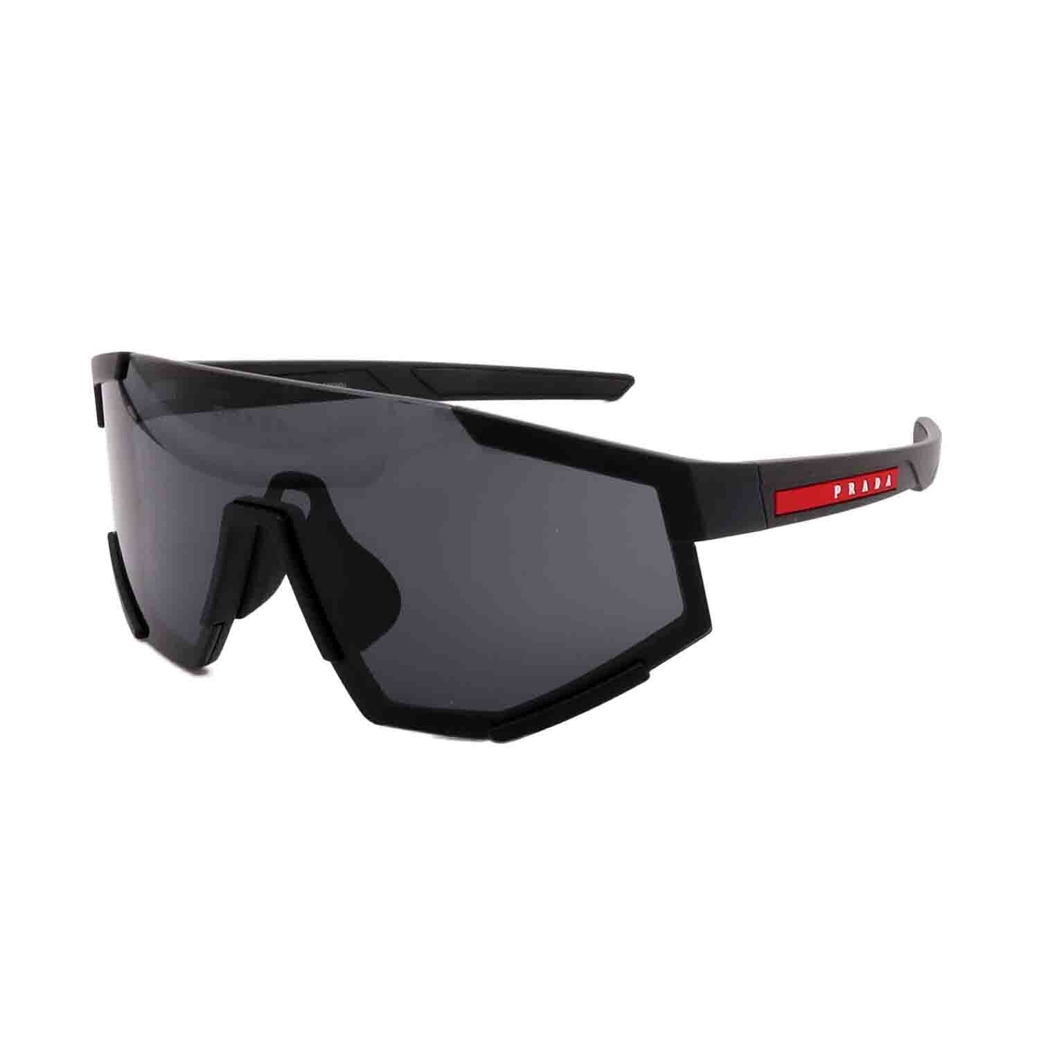 Men's // Prada Sport PS04WSF DG006F Aviator Sunglasses // Rubber Black + Dark Grey Lenses