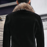 Faux Fur Velvet Overcoat