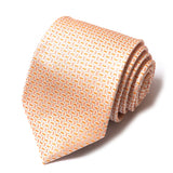 Formal Men's Necktie // Peach Gold Medallion