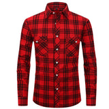 Plaid 2 Pocket Button Up