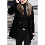 Faux Fur Velvet Overcoat