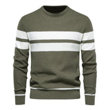 Crewneck Double Striped Sweater