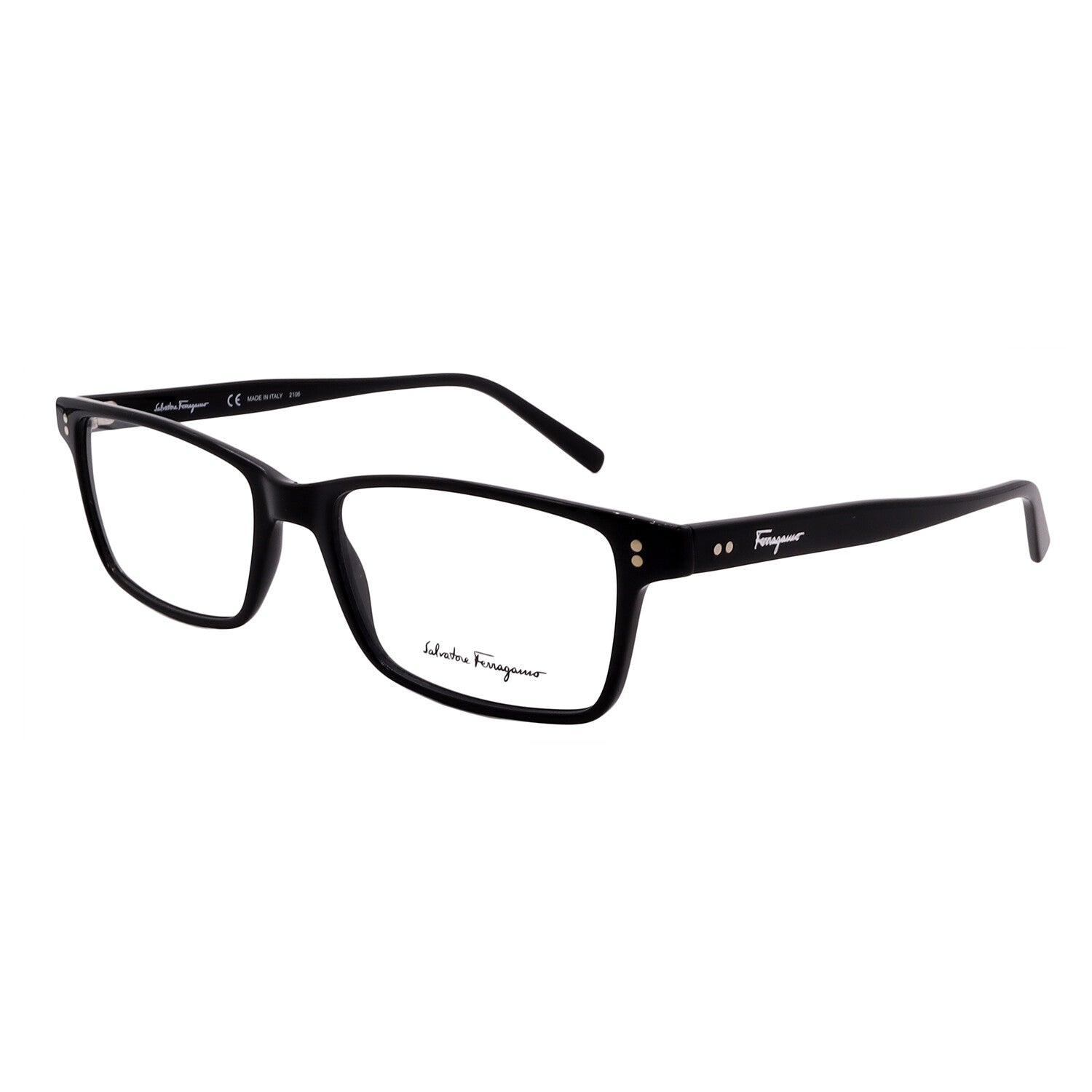 Salvatore Ferragamo // Men's // SF2914 001 Square Optical Glasses // Black + Clear Demo Lenses