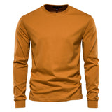 Solid Crewneck Long-Sleeve T-Shirt