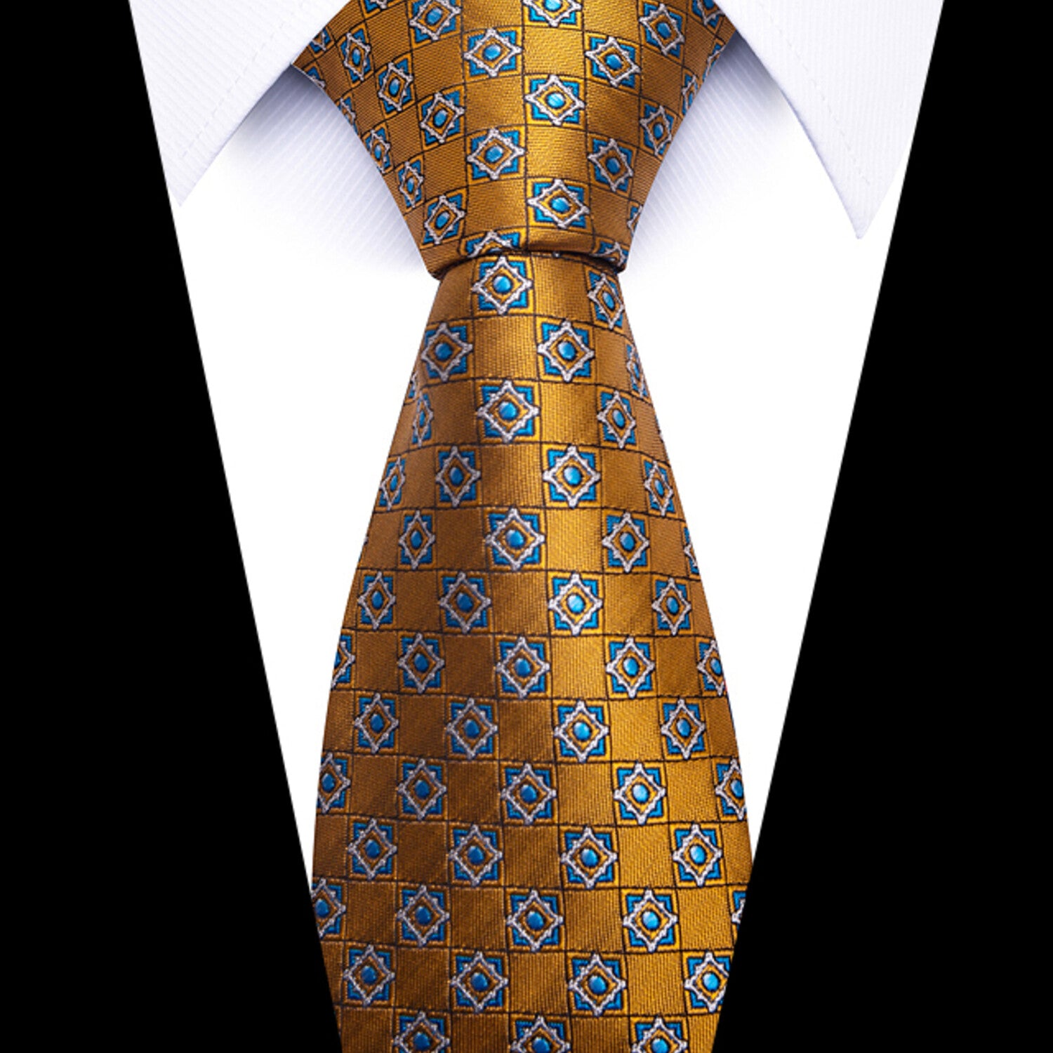Men's Necktie // Golden Mosaic
