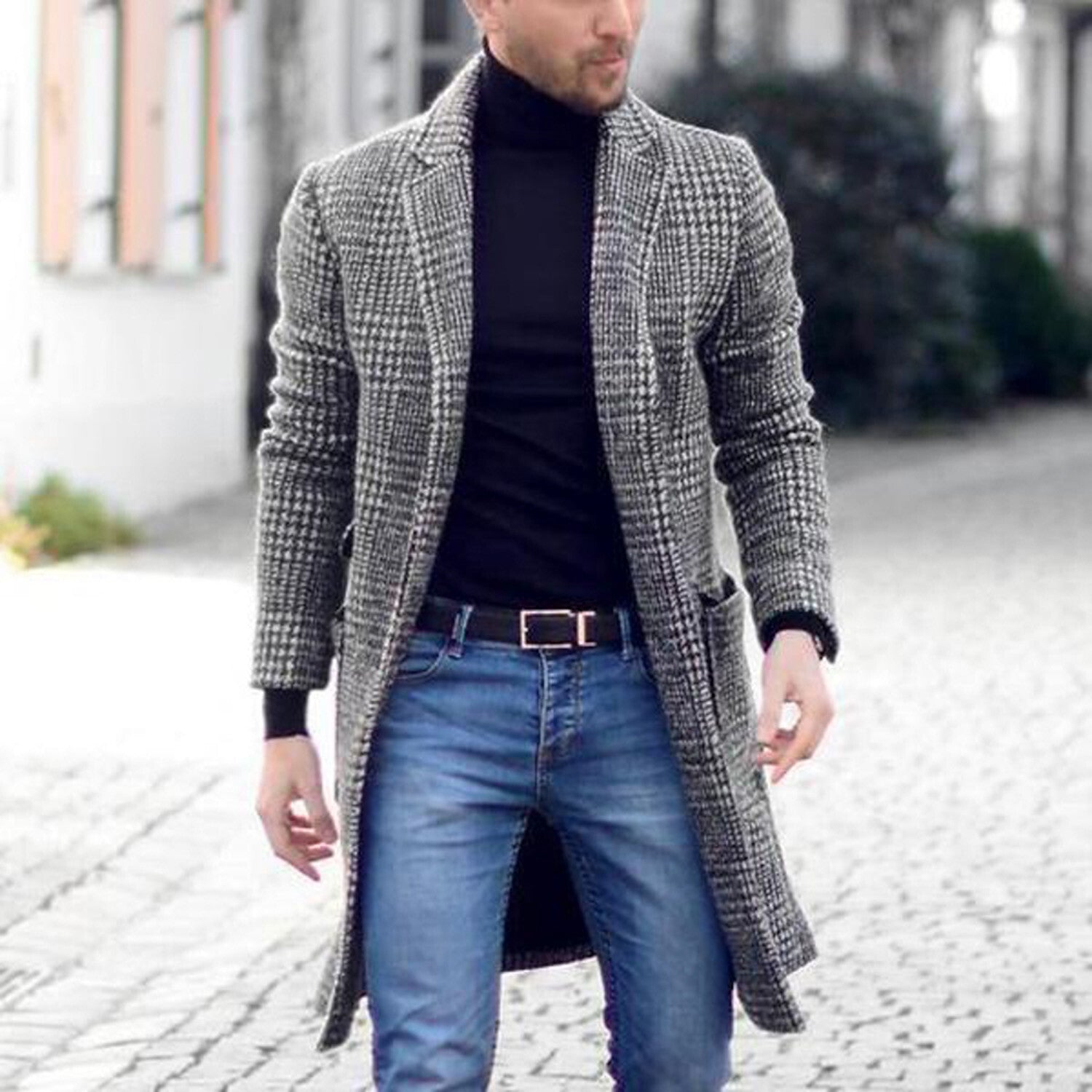 Glen Check Long Coat