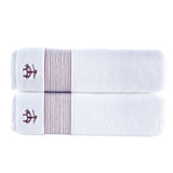 Brooks Brothers Rope Stripe Border // Bath Sheets // Set of 2