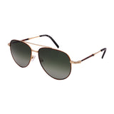 Men's // Ferragamo SF226S 723 Pilot Sunglasses // Gold + Green Gradient