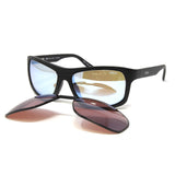 Revo Unisex Genesis Black Sport Wrap Interchangeable Polarized Sunglasses // Black