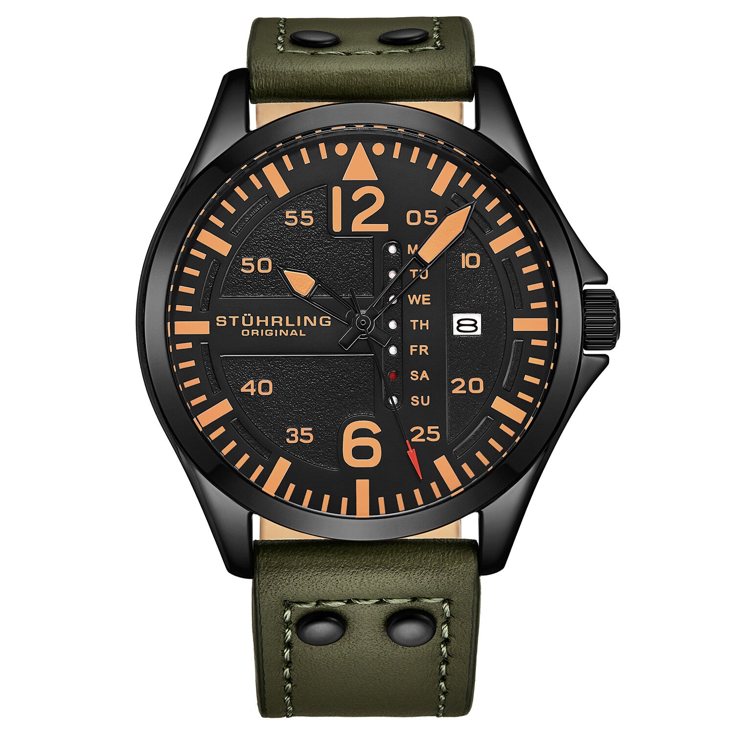 Stuhrling Original Aeronaut Japanese Aviator Quartz // 3916.3