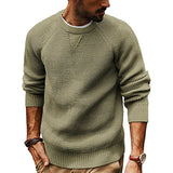 Crewneck Waffle Knit Sweater