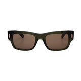 Men's // Ferragamo SF2011S 320 Square Sunglasses // Green Gold + Brown