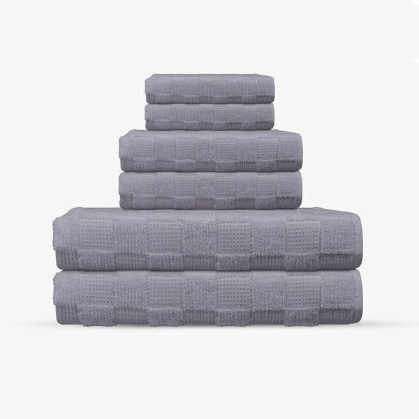 Waffle Terry 6 Pieces Turkish Towels Set