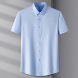Solid Short-Sleeve Button-Up Shirt