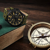 Stuhrling Original Aeronaut Japanese Aviator Quartz // 3916.3