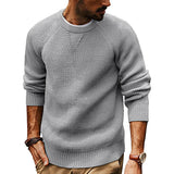 Crewneck Waffle Knit Sweater