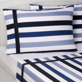 Awning Stripe Sheet Set // Blue