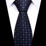 FFormal Men's Necktie // Navy Grid Dot