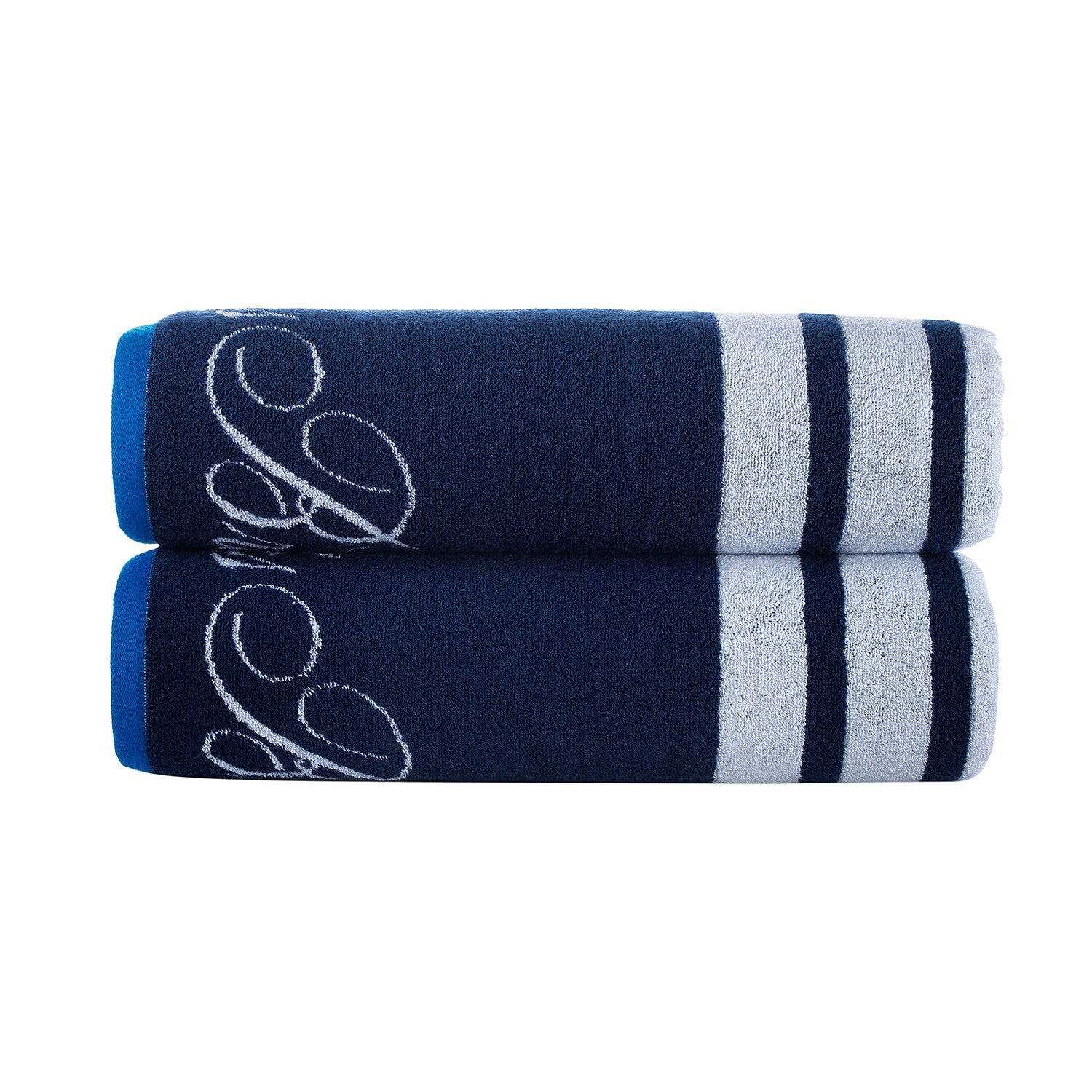Nautical Blanket Stripe Bath Sheet // Navy