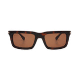 Men's // Ferragamo SF2015S 242 Square Sunglasses // Dark Havana + Brown