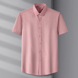Solid Short-Sleeve Button-Up Shirt
