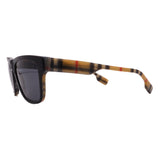 Burberry // Men's // BE4293 380687 Square Sunglasses //  Black  Burberry Print + Dark Gray