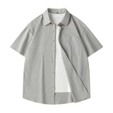 Oversized Short-Sleeve Button-Up