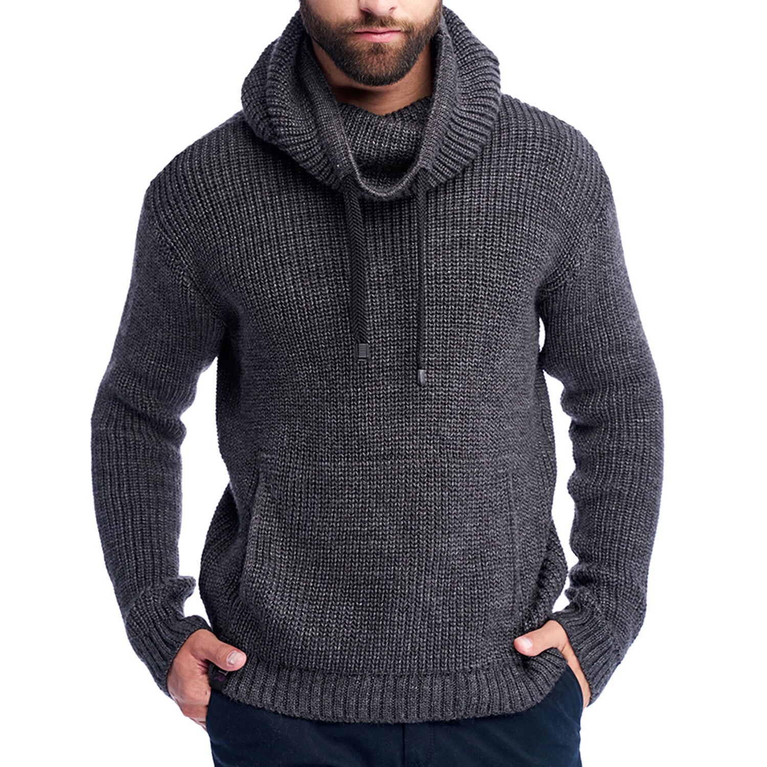 Hooded Knit Wool Sweater
