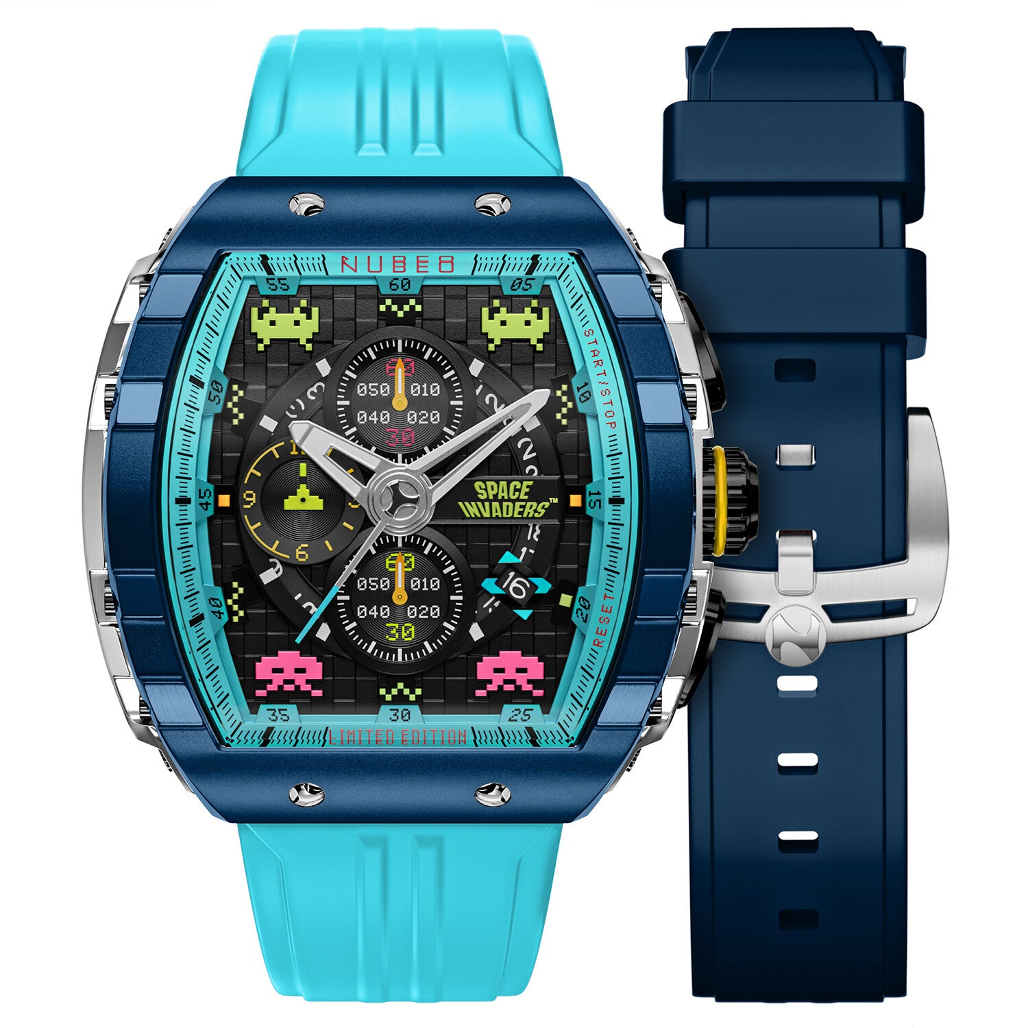 Nubeo Magellan Chronograph Space Invaders Limited Edition Quartz // NB-6024-SI-0A