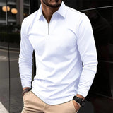 Long-Sleeve Quarter-Zip Polo Shirt