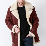 Thick Plush w/ Faux Fur Lapel Jacket