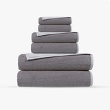 Double Face 6 Pieces Turkish Towels Set