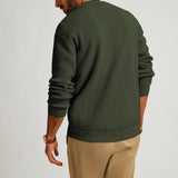 Crewneck Waffle Pullover