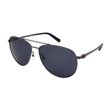 Men's // Ferragamo SF157S 015 Aviator Sunglasses // Silver + Gray