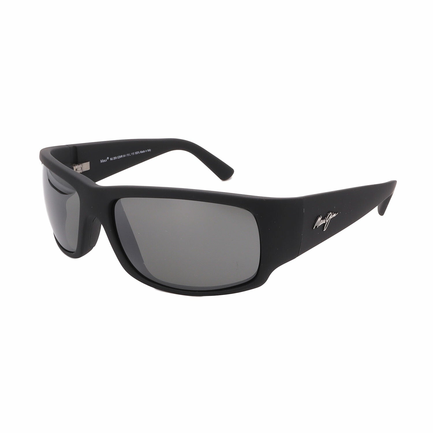 Maui Jim // Men's // 266-02MR World Cup Square Sunglasses // Rubber Black + Grey Polarized