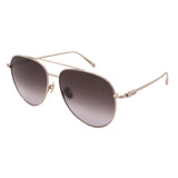 Men's // Ferragamo SF308S 703 Aviator Sunglasses // Gold + Brown Gradient