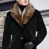 Faux Fur Velvet Overcoat