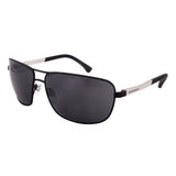 Armani // Men's // EA2033 309487 Aviator Sunglasses // Black Rubber Silver + Gray
