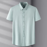 Solid Short-Sleeve Button-Up Shirt