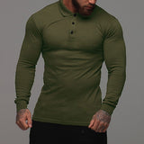 Long-Sleeve Form Fitting Henley