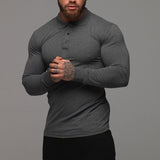 Long-Sleeve Form Fitting Henley