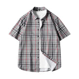 Plaid Short-Sleeve Button-Up