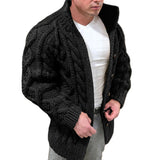 Shawl Collar Cable-Knit Cardigan